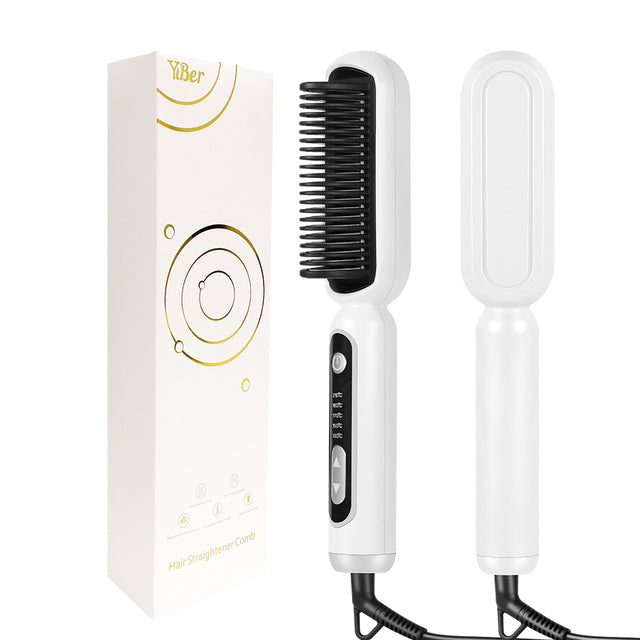 New 2 In 1 Hair Straightener Brush Professional Hot Comb