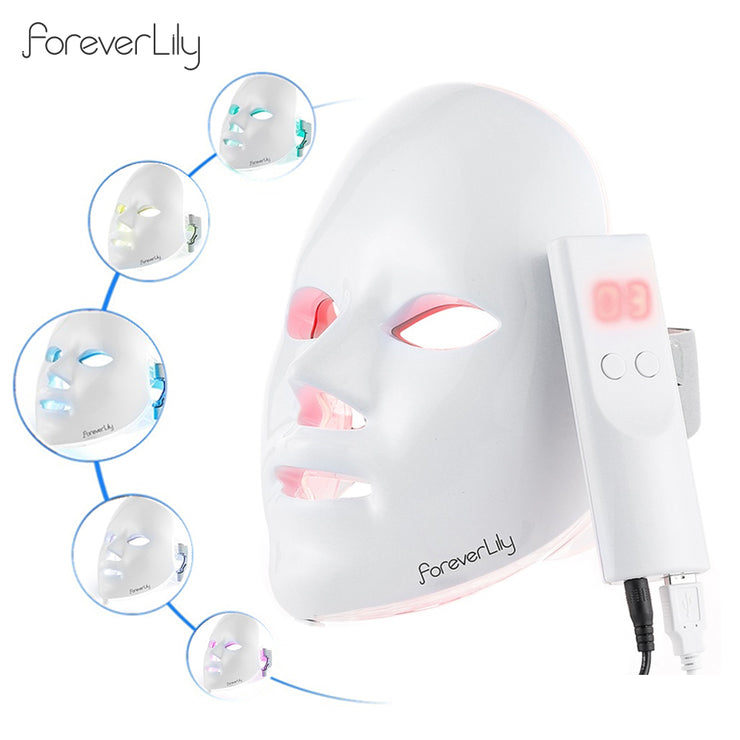 Foreverlily Minimalism 7 Colors LED Facial Mask Photon Therapy