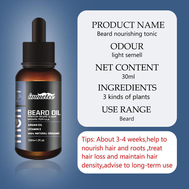 Beard Growth Essential Oil 100% Natural Beard Growth Oil Hair Loss