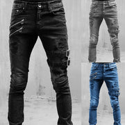 Straight Jeans Men High Waist Jean Spring Summer Boyfriend Jeans