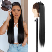 Synthetic Long Straight Ponytail Wrap Around Clip