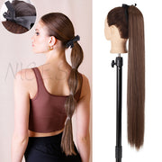 Synthetic Long Straight Ponytail Wrap Around Clip