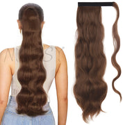 Synthetic Long Straight Ponytail Wrap Around Clip