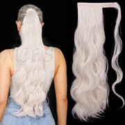 Synthetic Long Straight Ponytail Wrap Around Clip