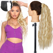 Synthetic Long Straight Ponytail Wrap Around Clip