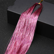 Sparkle Shiny Hair Tinsel Rainbow Silk Hair Extensions