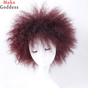 MoKoGoddess Afro Kinky Straight Synthetic Wigs For Black Women