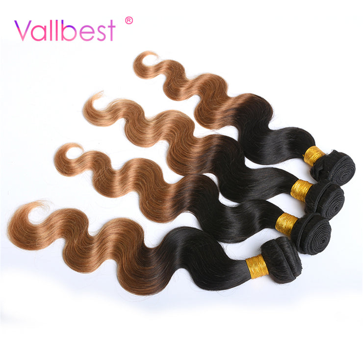 Vallbest Brazilian Body Wave Ombre Hair Weave