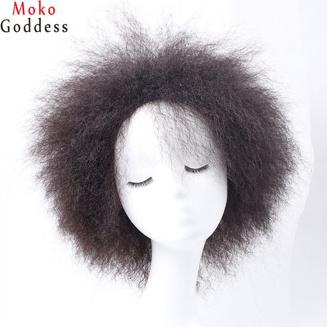 MoKoGoddess Afro Kinky Straight Synthetic Wigs For Black Women