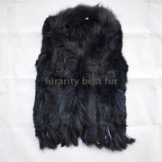 Real Genuine Natural Rabbit Female Women Fur Coat Vest