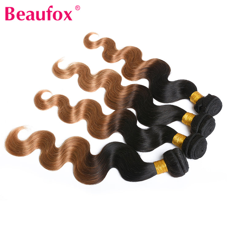 Brazilian Hair Body Wave Blonde Human Hair Weave 2 Tone 1B/27 Color