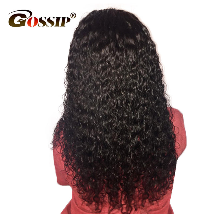 Gossip Brazilian Water Wave Wigs With Baby Hair Pre Plucked Full Lace Human Hair Wigs