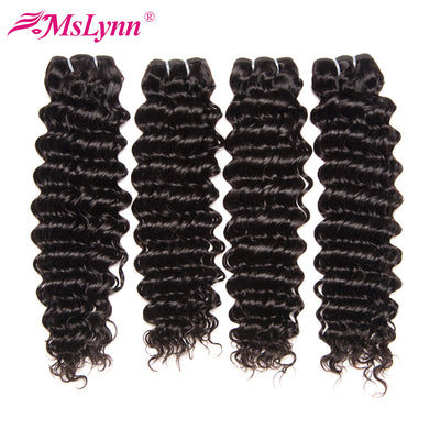 Deep Wave Brazilian Hair Weave Bundles 10-28 Inches