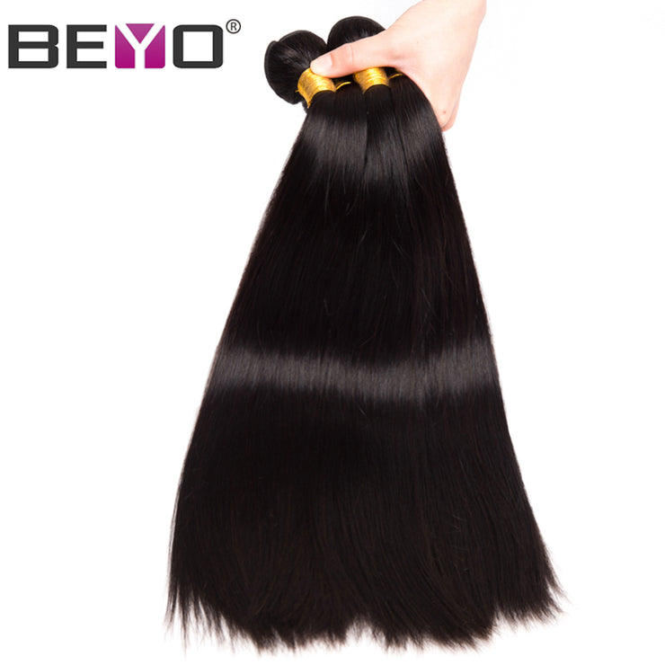 Beyo Hair Brazilian Straight Hair Weave Bundles 100% Human Hair Bundles