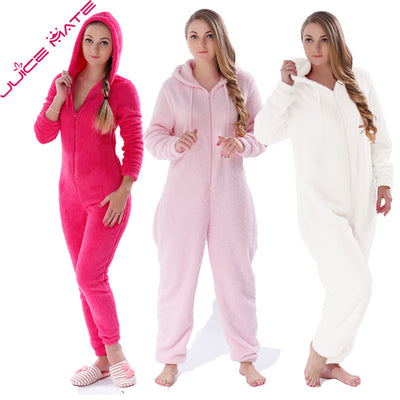 Winter Warm Pyjamas Women Onesies Fluffy Fleece Jumpsuits