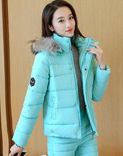 New Winter Jacket Fur Collar Fashion Parka Coat