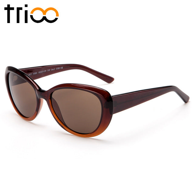 TRIOO Women Sunglasses Myopia Cat Eye Prescription Sun Glasses