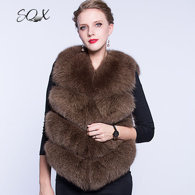 Female Genuine Fur Vest Coat High-grade Fashion New Winter Warm