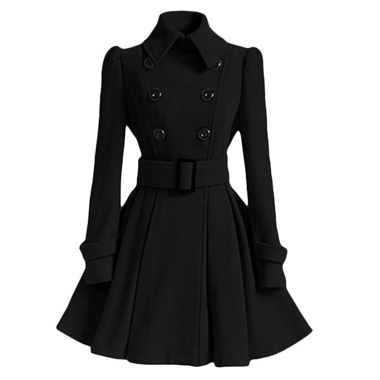 Winter Warm Women Woolen Coat Trench