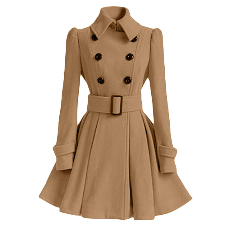 Winter Warm Women Woolen Coat Trench