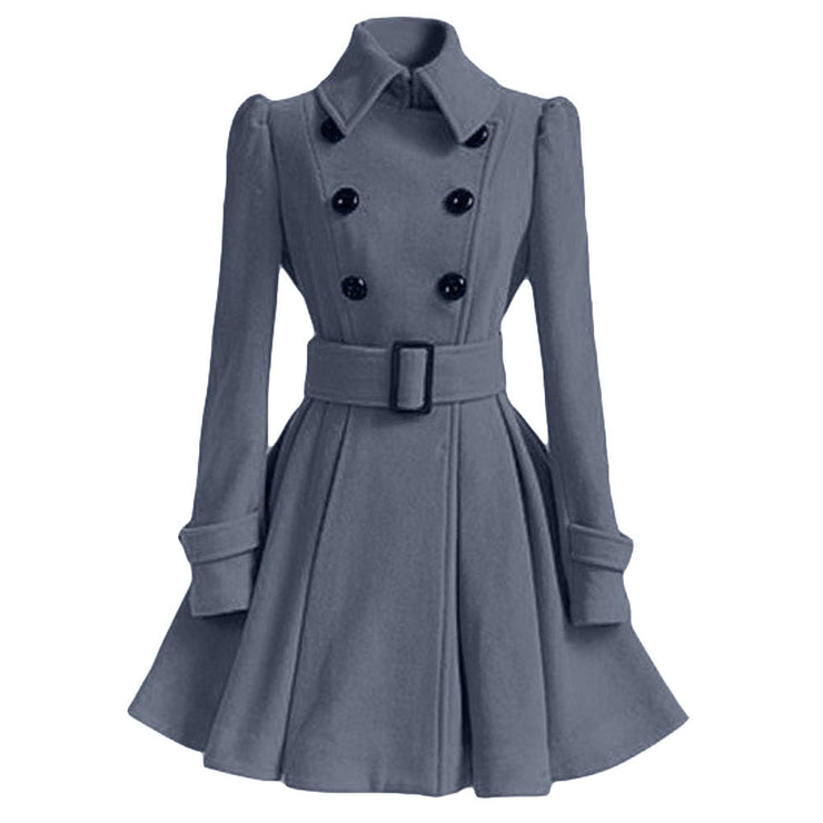 Winter Warm Women Woolen Coat Trench