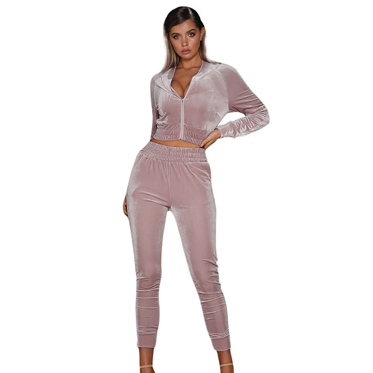 Women 2pcs Hoodies Sweatshirt Pants Sets Gym Sport Suit